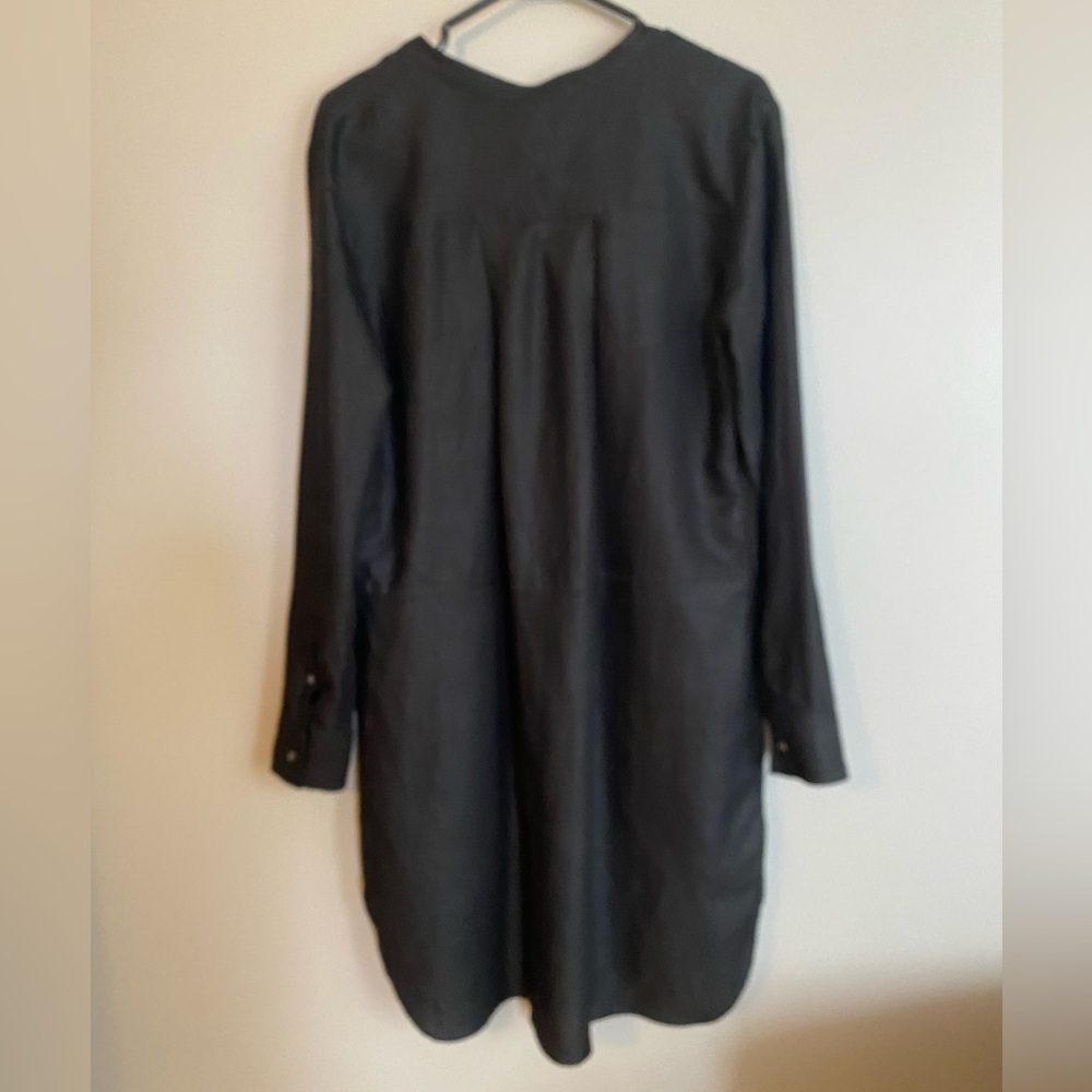 Aritzia Wilfred Oversized Dress Button Up Front Black Size S - Picture 4 of 7